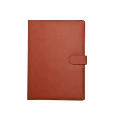 สมุดบันทึกปกแข็งสีน้ำตาล